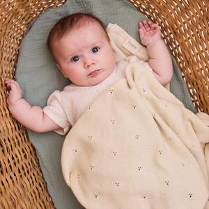 Manta <span class=keywords><strong>de</strong></span> Algodón al por Mayor, Mantas <span class=keywords><strong>de</strong></span> Bebé Tejidas con Punto Calado para Niños y Niñas - Manta Ligera y Suave para Bebés - Product Image 3