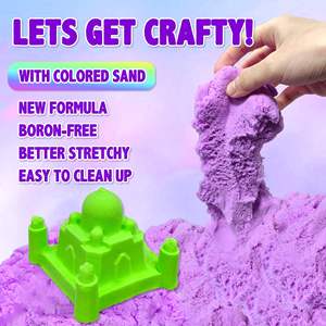 Sable spatial coloré, un jouet anti-stress spécialement conçu pour les enfants. Il <span class=keywords><strong>est</strong></span> non collant, réutilisable et un sable magique - Product Image 3