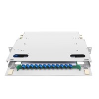 Venta al por mayor 12-Port Telecom Grade ODF FTTH Marco de distribución de fibra óptica 12-Core 24-Core SC FC LC Caja vacía para fibra óptica