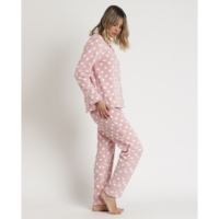 ADMAS Mujer Pijama Larga Manga Abierta Corel L'Amour睡衣XL Con Estampado impresor el á stico Y可吸入Cierre el á stico En