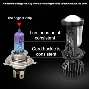 EVITEK - Nuevos Faros Delanteros para Automóvil con Lente de Proyección Mini, Bombilla LED H4 con Lente de Proyección - Product Image 3