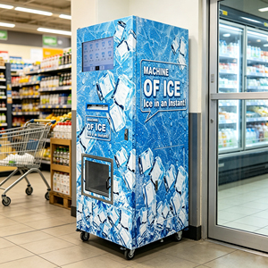 Máquina expendedora de hielo antipolución, máquina expendedora de hielo con dispensador automático de bolsas, quiosco expendedor de hielo, Verkaufsautomaten - Product Image 1