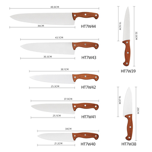 سكين شيف جديد عالي الجودة بمقبض خشبي، متوفر بأحجام وأنماط مختلفة مناسب للاستخدام في الفنادق والمنازل - Product Image 2