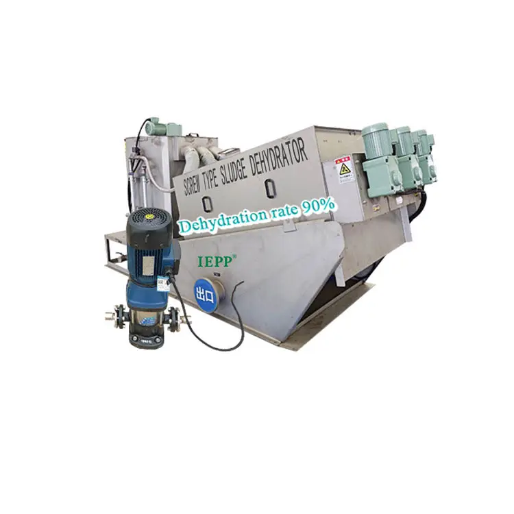 IEPP fabrika kaynağı geri dönüşüm atıksu arıtma ekipmanları üreticisi çamur ekran ayırıcı susuzlaştırma vida pres makinesi
