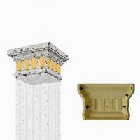 Moule en plastique ABS préfabriqué pour la tête de colonne carrée en béton