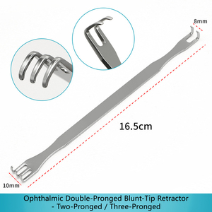 Gancho Retractor Oftálmico de Precisión de Doble Extremo de Acero Inoxidable (16.5cm) para Cirugía Plástica Cosmética y Quirúrgica de Párpados - Product Image 2
