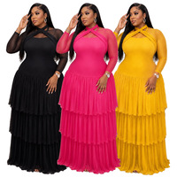 Robe mi-longue en cachemire pour femme, bretelles spaghetti, couleur unie, coupe ajustée, manches longues, style élégant