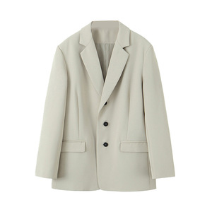 Blazer Holgado de Un Solo Pecho para Mujer Happy Plus N8558, Talla Grande, Color Sólido, para Primavera y Otoño - Product Image 2