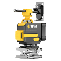 Laser Level 4D 360° 16 Sinar Hijau dengan Casing Merah untuk Konstruksi Interior DIY