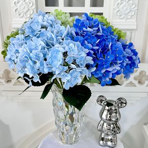 Fleurs artificielles Queyiyi, hydrangea à 5 têtes en soie, décoration de mariage, accessoires pour la maison, photographie - Product Image 4