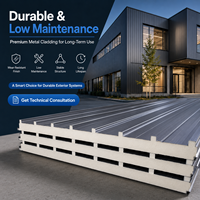 Tuile en aluminium isolante thermiquement, résistante à la corrosion, avec âme en mousse, largeur effective 500 mm pour auvent