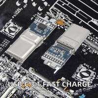 Cable de Carga Rápida USB C Macho de Cobre con Terminal de Tornillo, Cargador de Pared para PCB, Corriente Nominal de 5A