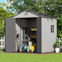 Abri de jardin pour conteneurs, résistant aux intempéries, avec panneaux composites, pour toilettes et rangement, design moderne, garantie 5 ans