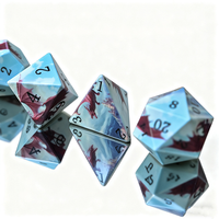 Ensemble de dés DND personnalisé avec impression intégrale, 7 dés, dragon rouge populaire, Cthulhu, pour Dragon et Donjons
