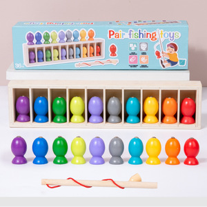 Divertente <span class=keywords><strong>gioco</strong></span> di abbinamento a colori per bambini giocattolo interattivo in legno per l'allenamento della memoria precoce per genitori e bambini - Product Image 6