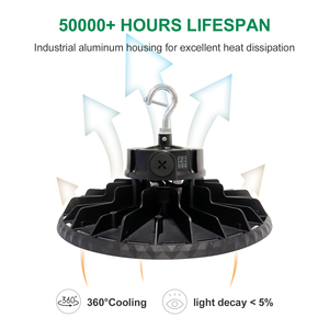 Keluaran baru IP65 tahan air <span class=keywords><strong>UFO</strong></span> untuk lampu Teluk tinggi LED ETL aluminium untuk penerangan gudang bengkel beberapa pilihan daya - Product Image 3