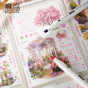 Lot de 20 feuilles d'autocollants, série de films de voyage, INS, manuel de paysages, matériel, autocollants décoratifs, 6 modèles - Product Image 3