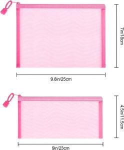 Bolsa de Almacenamiento de Documentos Portátil y Ligera, Carpeta de Archivos de Plástico Transparente, Organizador Esencial de Viaje, Bolsa con Cierre de Malla de Nailon - Product Image 3