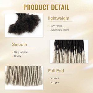 Extensiones de Cabello Humano Anna Dreadlock para Hombres/Mujeres, Trenzas de Ganchillo, Extensiones de Rastas de 0.6 cm, Cabello de Ganchillo - Product Image 4