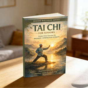 Silla de Tai Chi para personas mayores, libro de desafío de 28 días, tamaño A5, mejora el equilibrio, reduce el dolor en las articulaciones, manténgase activo - Product Image 3
