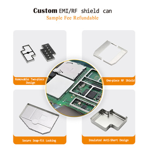 Escudo <span class=keywords><strong>RF</strong></span> OEM KAIYAN para blindaje de nivel de placa PCB, cubierta EMI, marco para soldadura SMT, material y grosor personalizados, automotriz, 5G - Product Image 1