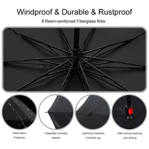 Parapluie inversé numérique de haute qualité à 8 baleines, impression directe, poignée en C, idéal à suspendre à la main - Product Image 3