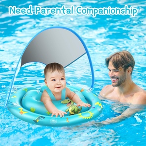 Flotador de Piscina para Bebés con Protección Solar UPF50+, Toldo y Asiento de Seguridad Ajustable para 6-36 Meses, Gran Venta - Product Image 5