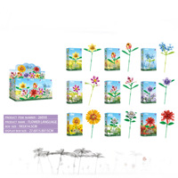 Fleur en blocs de construction personnalisable, jouet floral à assembler soi-même, cadeau éducatif et créatif pour filles et pour les déclarations d'amour