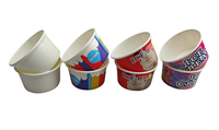 Chine meilleure vente nouveau style vente chaude bol de crème glacée tasse en papier avec couvercles crème glacée yaourt bol à salade 3oz/4oz/5oz/10oz