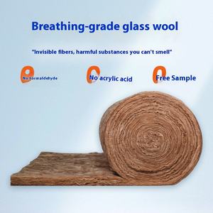 유리 섬유 단열 열 친환경 A1 벽 및 천장 흡음용 방화 다크 브라운 유리 울 담요 - Product Image 5