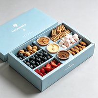Boîte à dessert personnalisée en carton pour gâteaux, biscuits, desserts, avec plateau en carton pour sauces, idéale pour la restauration et les fêtes