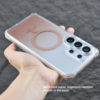 Funda Magnética Mate de Lujo con Carga Inalámbrica para Samsung S26 Ultra S25 S24 S23, Carcasa Protectora de Color Puro a Prueba de Golpes