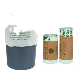 Sac écologique vert 100% amidon de maïs biodégradable et recyclable pour supermarché, exposition, shopping ou déchets ménagers - Product Image 5