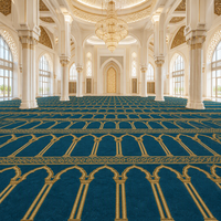 Tapis de prière sur mesure en laine pour salle de prière, épaisseur de 6 mm à 15 mm, pour projet de salle de prière
