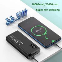 Batterie externe Li-polymère personnalisable haute capacité 20000 mAh avec charge rapide PD22.5W, étanche et affichage LED