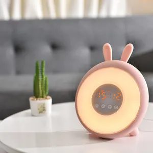 Benutzer definierte Sound Sunrise Travel Rohs Uhr mit USB-Anschlüssen Kinder Wecker Nachtlicht