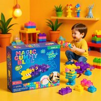 Juguete Antiestrés de Bloques de Gelatina Transparentes de Silicona Suave, 40 Piezas, para Niños, Éxito de Ventas Transfronterizo
