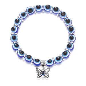 2404 Hete Verkopende Kralen Steen Charme Blauwe Duivel Boze Oog Met Armbanden