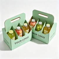 Caja de Embalaje Automática al por Mayor para 6 Botellas de 330 ml, Caja de Papel Kraft Corrugado Reciclable de 250 ml, Caja de Café con Logotipo Personalizado