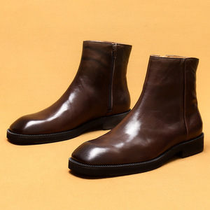 Zapatos Oxford de Cuero Genuino para Hombre, Estilo Italiano de Alta Gama, Hechos a Mano, Punta en Pico, Cierre sin Cordones, Transpirables, Antideslizantes, para Oficina - Product Image 6