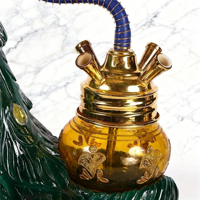 Chicha ornée en forme d'animal - Design paon et multi-tuyaux pour événements sociaux haut de gamme