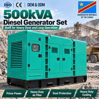 Groupe électrogène diesel 500 kVA 50 Hz triphasé robuste avec protection anti-poussière et refroidissement pour applications minières, environnements très poussiéreux et longues périodes de fonctionnement