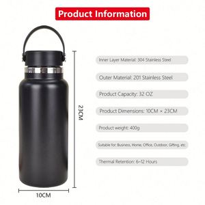 Large Capacity 32oz Fashion Silk Screen Printed Promotional Vacuum Insulated Tumbler Flask Modern Water Bottle Travel <b>Gift</b> - Product Image 3