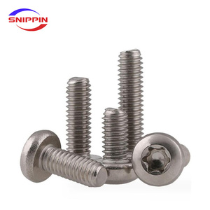 สลักเกลียวหัวกลมสกรูหัวกลม M3 M2.5 M8 M10 A4-80 316แฉกสเตนเลสเกรดทะเล