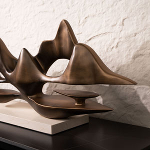 इंटीरियर होटल कार्यालय सजावटी आधुनिक लक्जरी सामान विंटेज गहने टेबल राल सोने की मूंटेन मूर्तिकला घर सजावट - Product Image 6