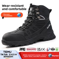 Chaussures de sécurité d'hiver respirantes pour hommes, anti-choc, avec embout en acier et résistantes à la perforation, pour semelles souples, modèle transfrontalier