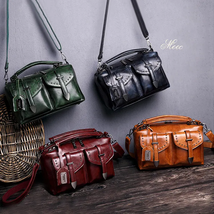 New Women's Handbag Vintage Tote female Shoulder Bag Messenger Casual Bag Luxury Leather Crossbody Bags Ladies