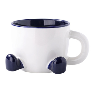 Cartoon <b>Ceramic</b> Mug With Feet Porcelain Coffee Tea <b>Cup</b> Gift For General Use - Product Image 2