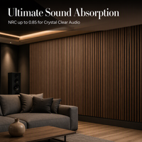 Panneau acoustique mural intérieur en bois ignifuge avec support en feutre PET, panneau d'isolation phonique Akustik
