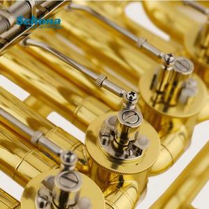 <span class=keywords><strong>Euphonium</strong></span> en Si bémol à <span class=keywords><strong>4</strong></span> clés plates, corps en laiton jaune, finition laquée or et <span class=keywords><strong>pistons</strong></span> en acier inoxydable pour orchestres scolaires - Product Image 6